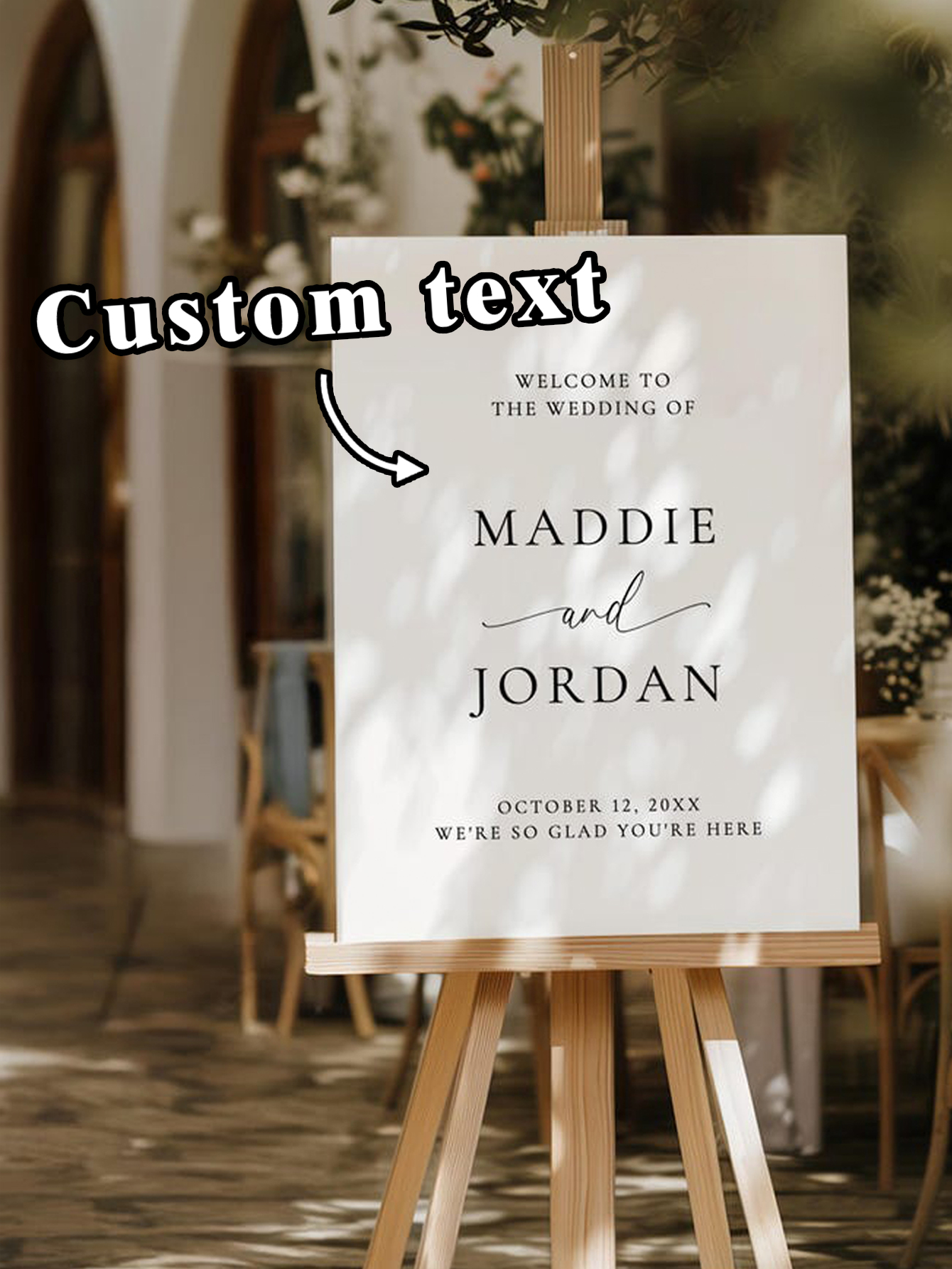 Minimalist Modern Wedding Welcome Sign